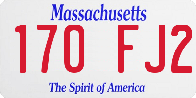 MA license plate 170FJ2