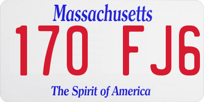 MA license plate 170FJ6