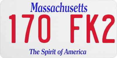MA license plate 170FK2