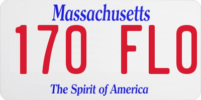 MA license plate 170FL0
