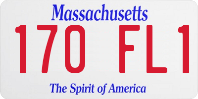 MA license plate 170FL1