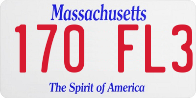 MA license plate 170FL3