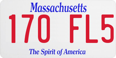 MA license plate 170FL5