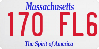 MA license plate 170FL6