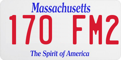 MA license plate 170FM2