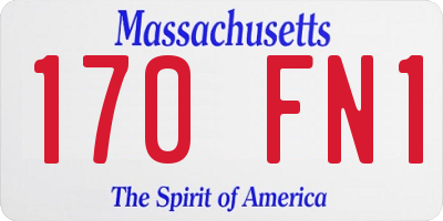 MA license plate 170FN1