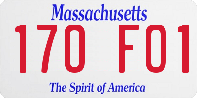 MA license plate 170FO1