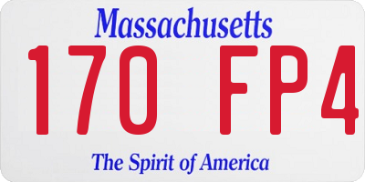 MA license plate 170FP4