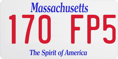 MA license plate 170FP5