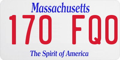 MA license plate 170FQ0