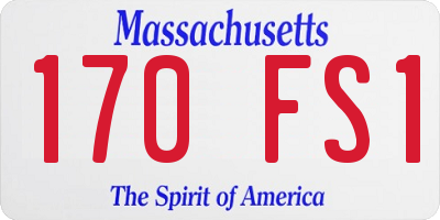 MA license plate 170FS1
