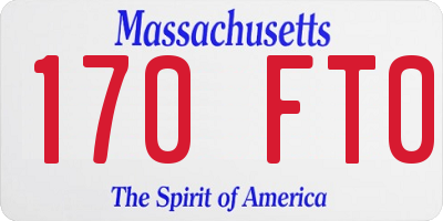 MA license plate 170FT0