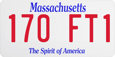 MA license plate 170FT1