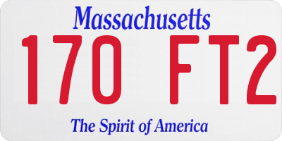 MA license plate 170FT2