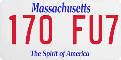 MA license plate 170FU7