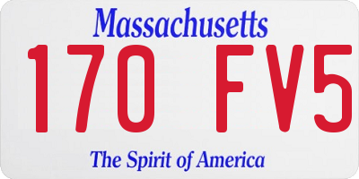 MA license plate 170FV5