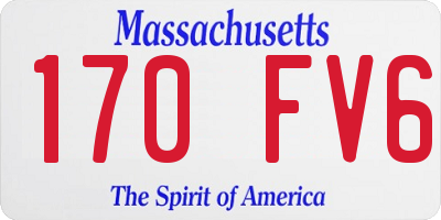 MA license plate 170FV6