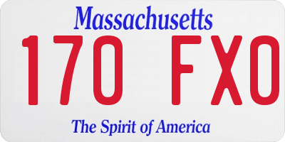 MA license plate 170FX0