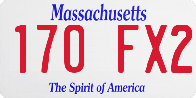MA license plate 170FX2