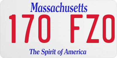 MA license plate 170FZ0