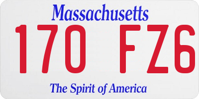 MA license plate 170FZ6