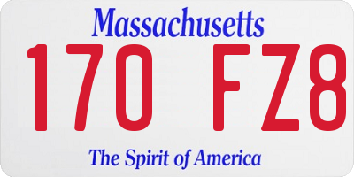 MA license plate 170FZ8