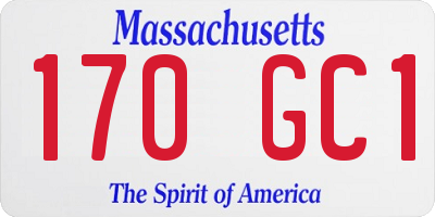 MA license plate 170GC1