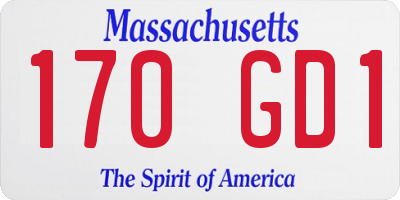 MA license plate 170GD1