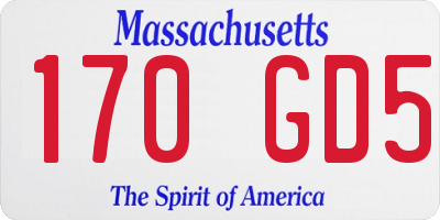 MA license plate 170GD5