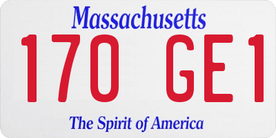 MA license plate 170GE1