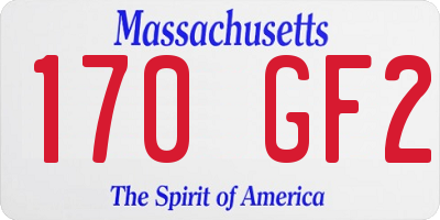 MA license plate 170GF2
