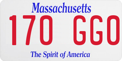 MA license plate 170GG0