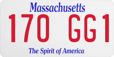 MA license plate 170GG1