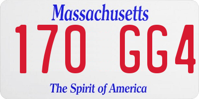 MA license plate 170GG4