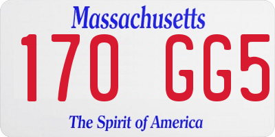 MA license plate 170GG5