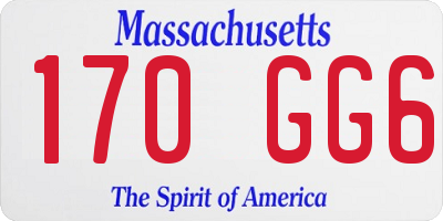 MA license plate 170GG6