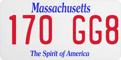 MA license plate 170GG8