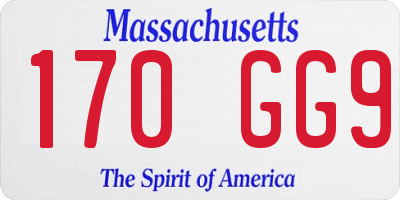 MA license plate 170GG9