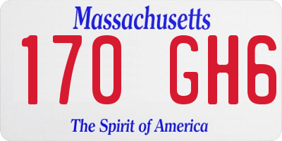 MA license plate 170GH6