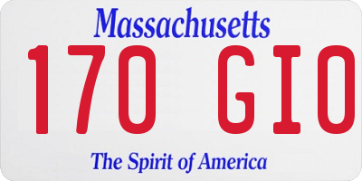 MA license plate 170GI0