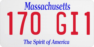 MA license plate 170GI1