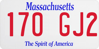 MA license plate 170GJ2