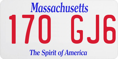 MA license plate 170GJ6