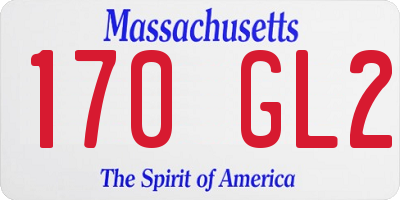 MA license plate 170GL2