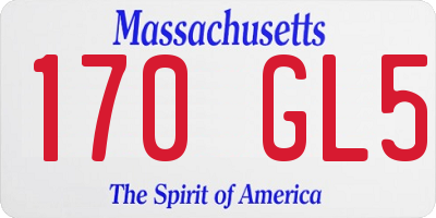MA license plate 170GL5