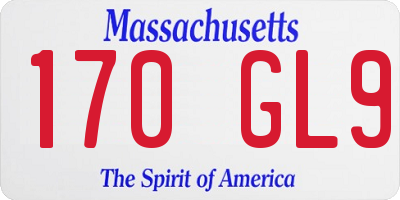 MA license plate 170GL9