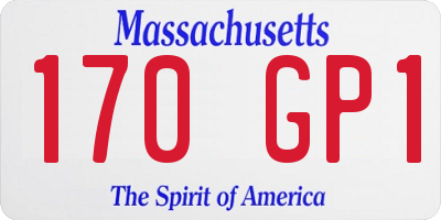 MA license plate 170GP1