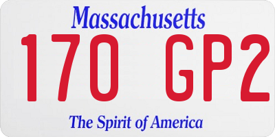 MA license plate 170GP2