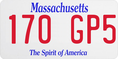 MA license plate 170GP5