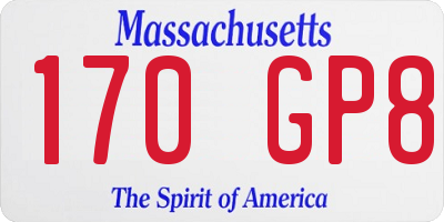 MA license plate 170GP8